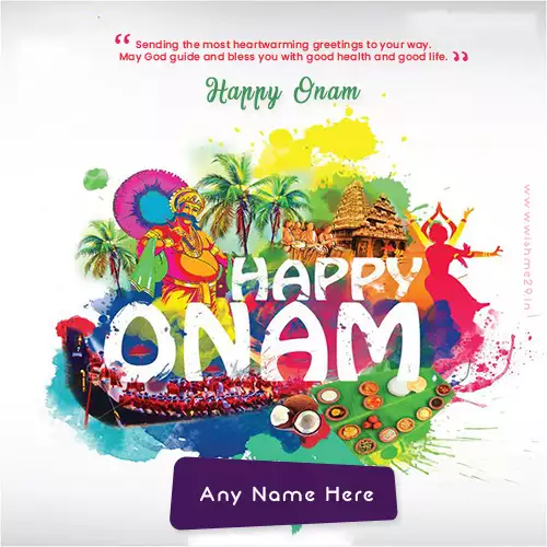Wishing Happy Onam With Name Online