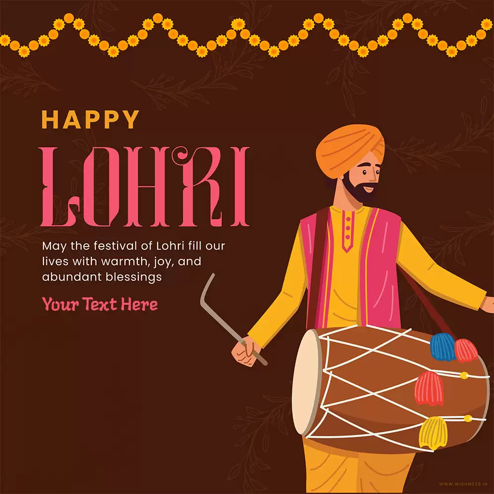 Wishing You A Very Happy Lohri Stylish Name