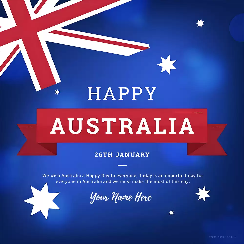 Free Happy Australia Day 2024 Picture Card With Name Download