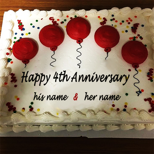 happy 4th marriage anniversary cake
