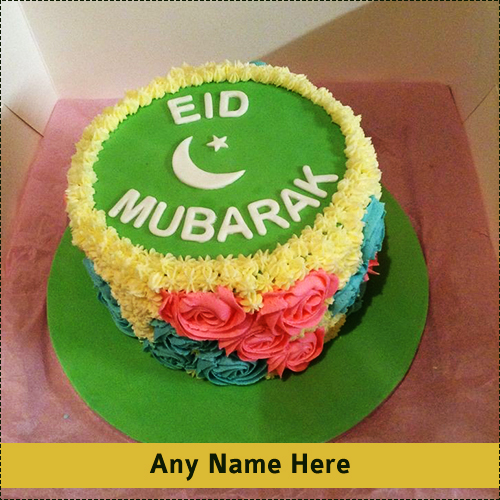 eid mubarak cake with name