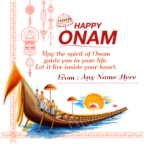 Write Name On Onam 2025 Festival Greetings Images And Photo