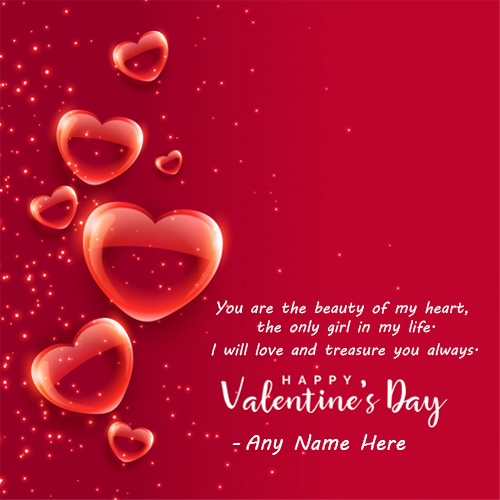 Write Name On Valentine Day 2023 Greeting Card Photos