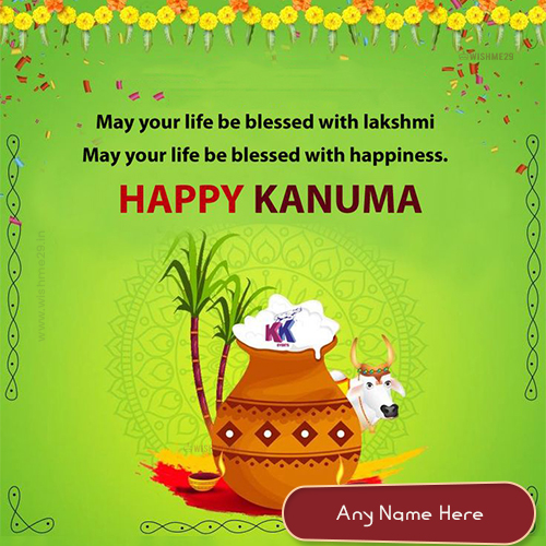 Write Name On Happy Kaanum Pongal Wishes 2023