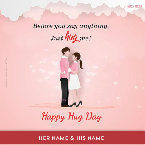 Valentine Hug Day 2023 Images With Name