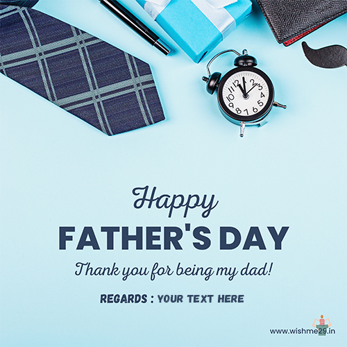 Happy fathers Day greeting card With Name