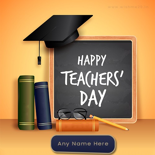 Happy Teachers Day 2023 Card With Name And Picture