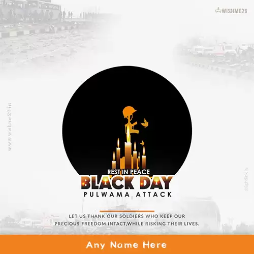 Black Day 14 Feb WhatsApp Dp With Name Edit
