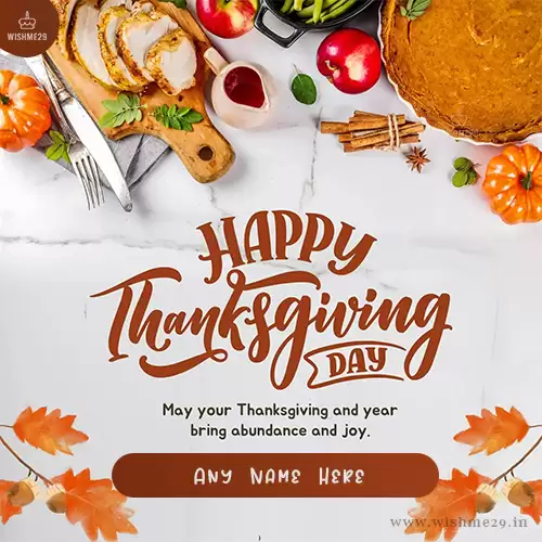Thanksgiving Day Wishes with Name
