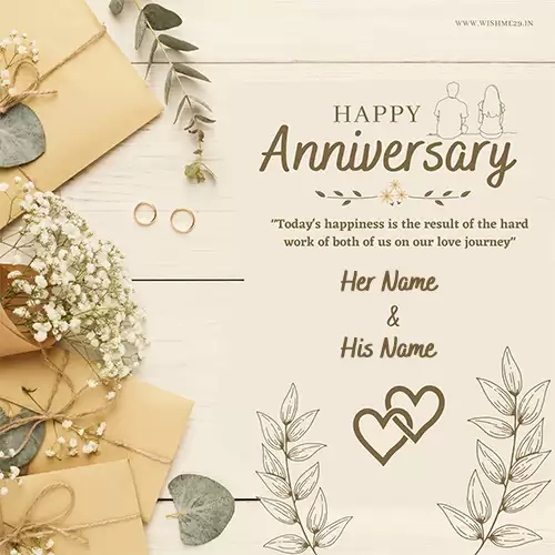 Wedding Anniversary Card Messages For Couple With Name