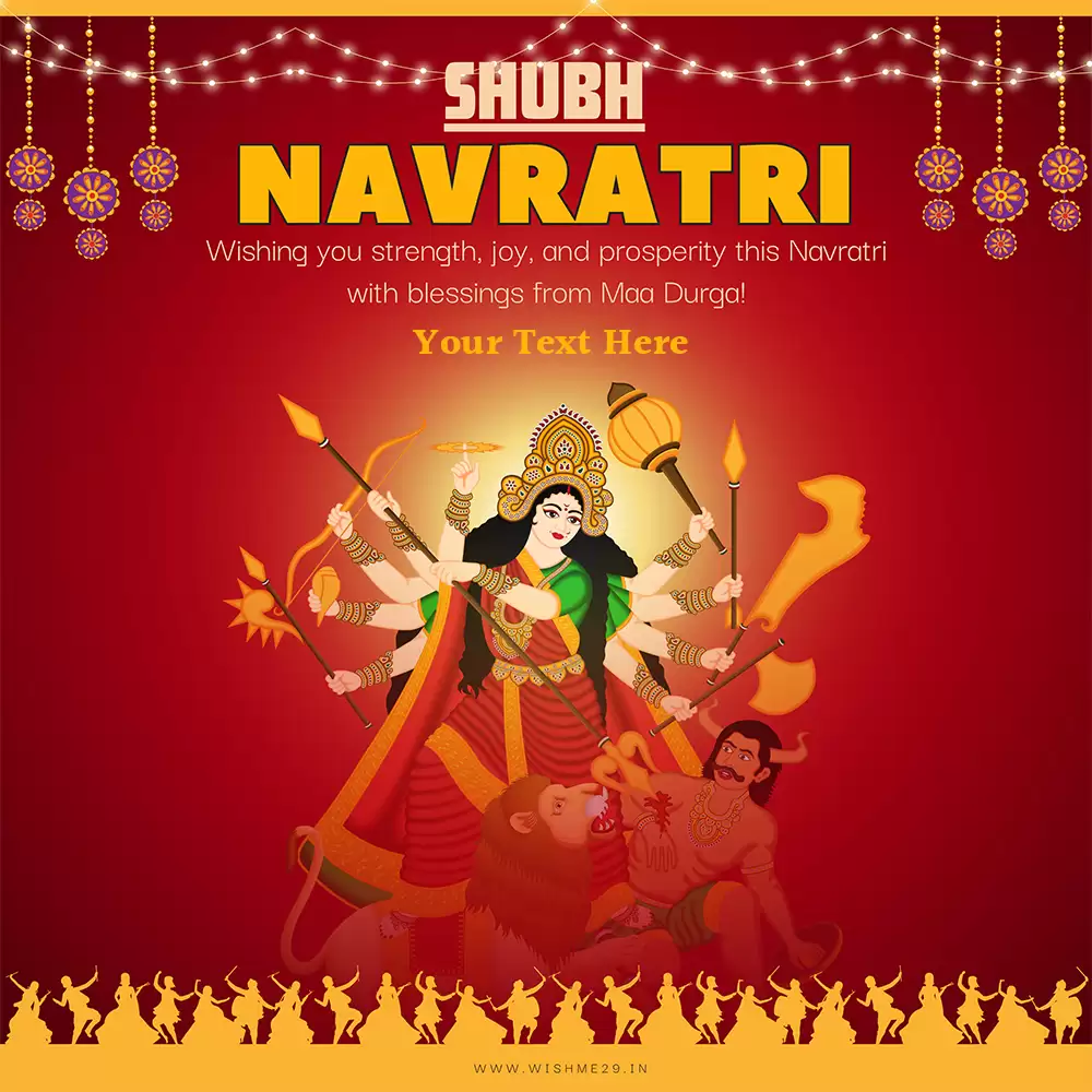 Custom Navaratri 2024 Greeting Images With Name