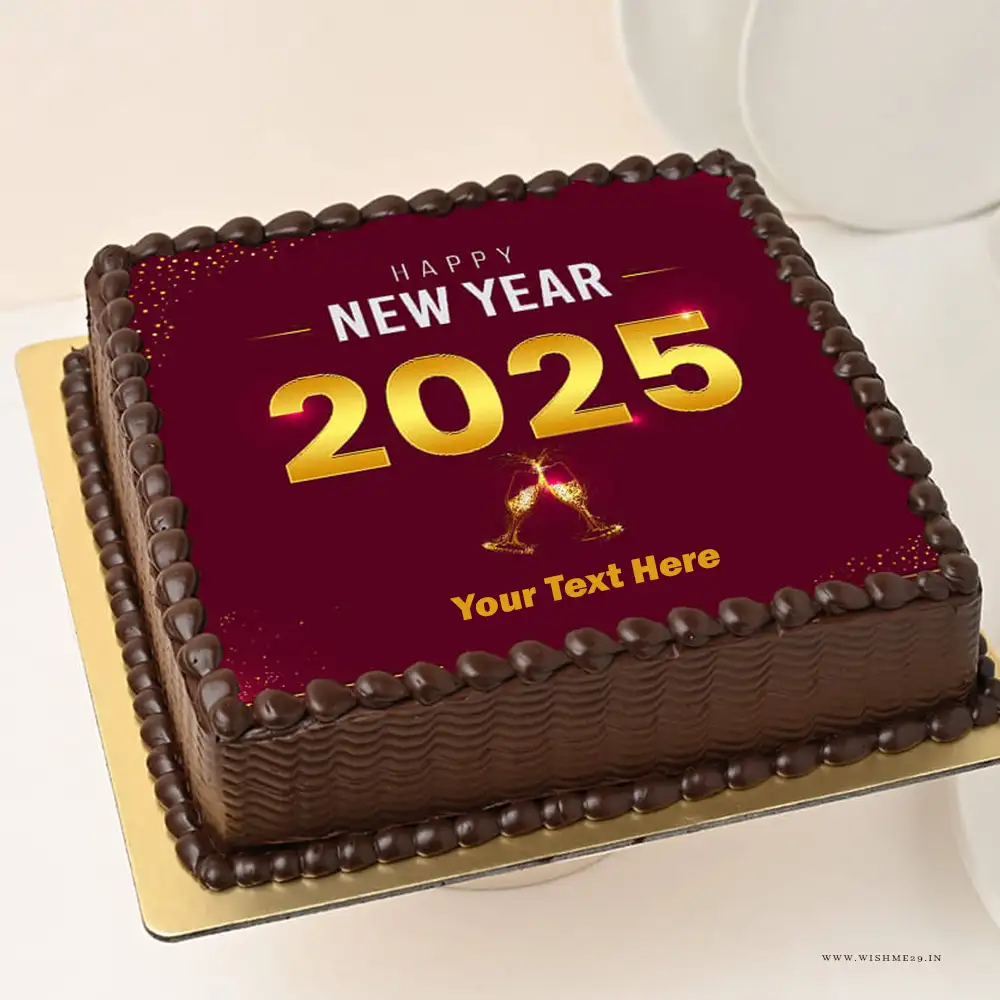 Happy New Year 2025 Cake With Name